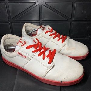 Supra Terry Kennedy White/Red Skateboarding Shoes
